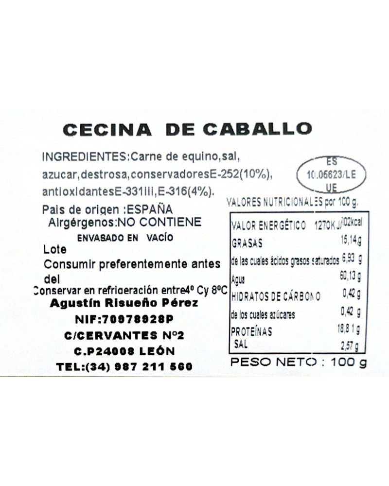 Cecina de Caballo - 100g - Imagen 4