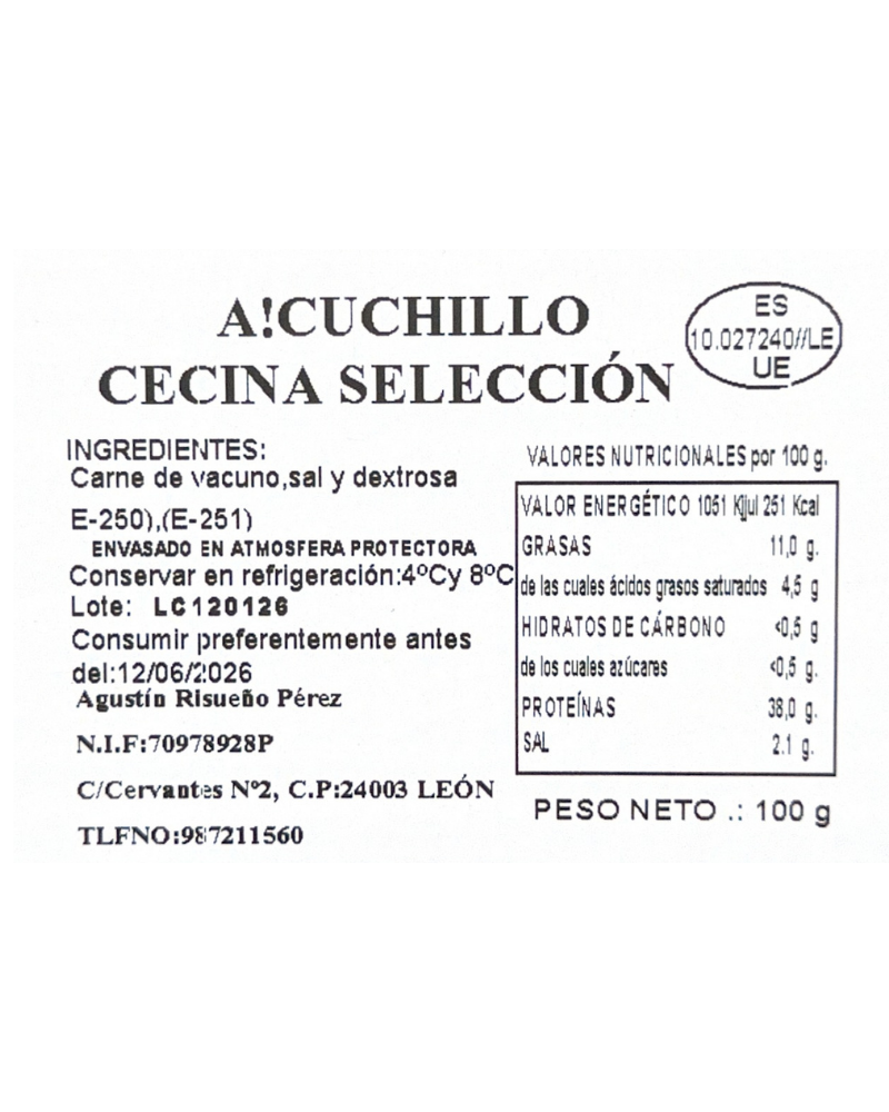Cecina Selección Plato - 100g - Imagen 3